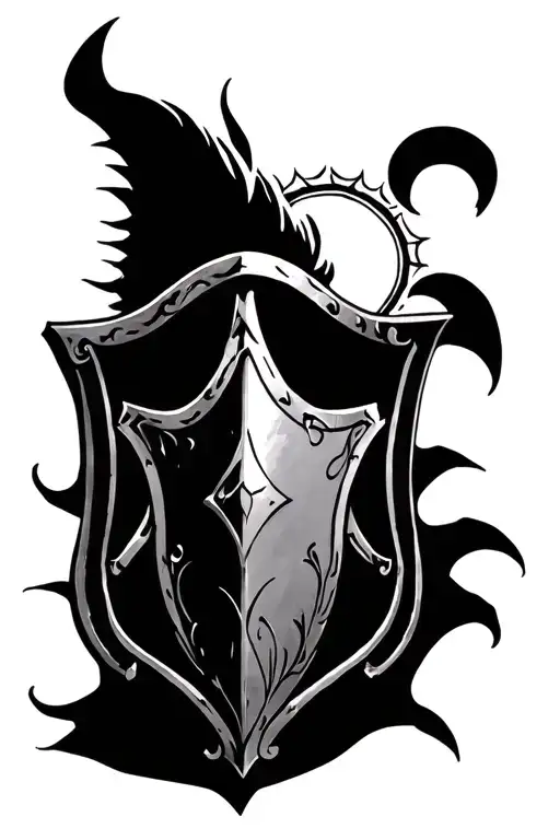 Fantasie Midevil Shield With Sun In The Background Recktangular Shield