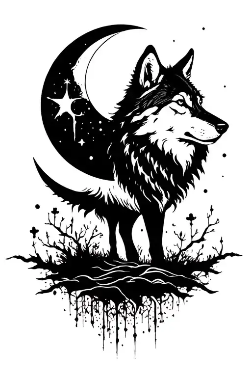 Moon And Wolf
