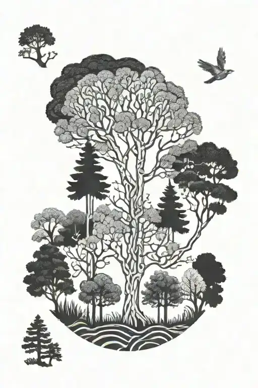 Forest Filled With Trees