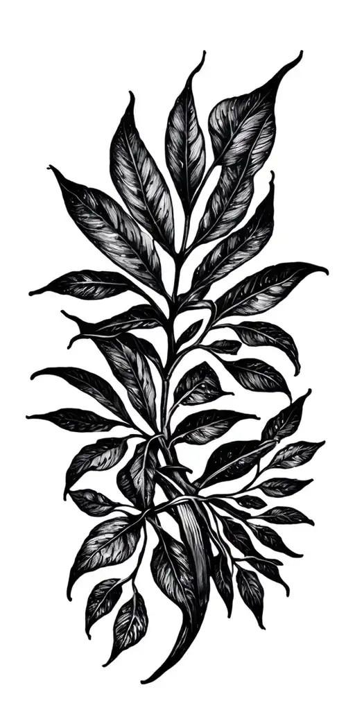 Houseplant Leaf Intertwined