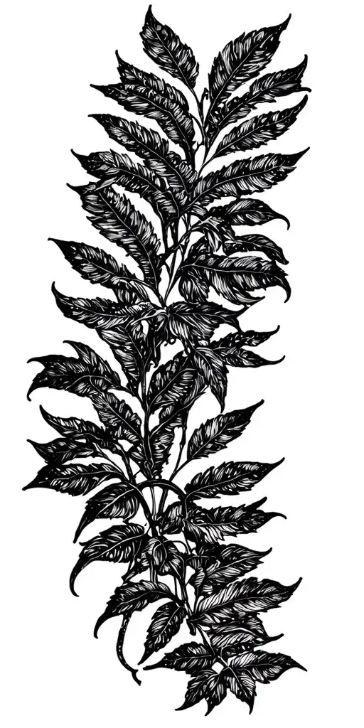 Houseplant Leaf Intertwined