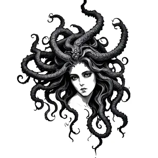 Medusa In The Style Of Chaos On The Leg