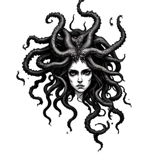 Medusa In The Style Of Chaos On The Leg