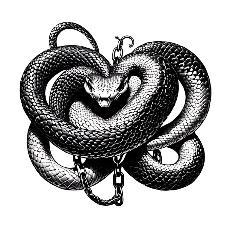 Snake Chain Heart