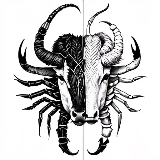 Taurus And Scorpio Zodiac Sign Mixed Together