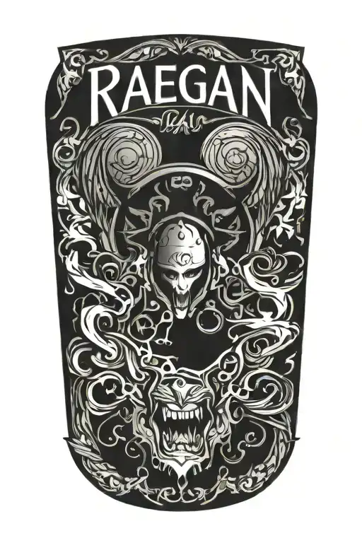 Random Design With The Name Raegan Incorporated Within