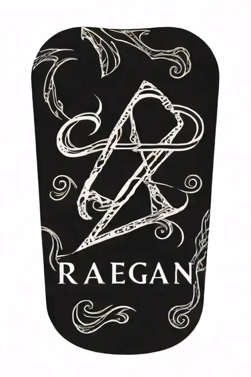 Random Design With The Name Raegan Incorporated Within