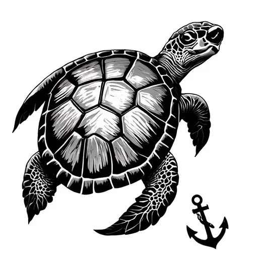 Sea Turtle Pirate Anchor