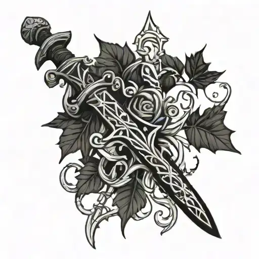 Thorn Vine Wrapped Sword