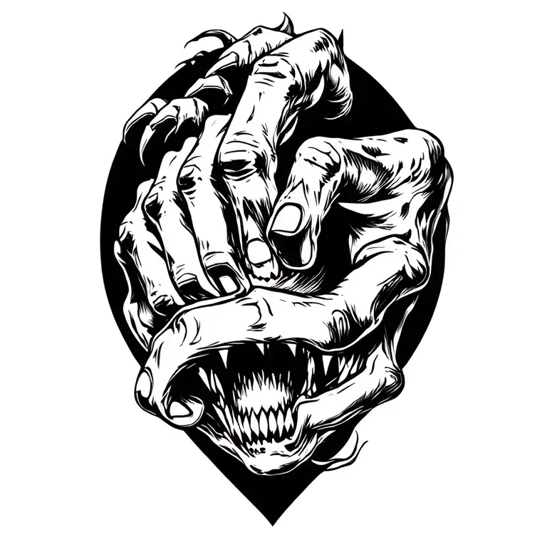 Demonic Hand Gripping Shoulder It Should Crawl