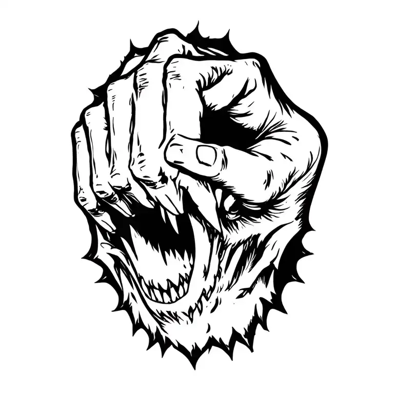 Demonic Hand Gripping Shoulder It Should Crawl