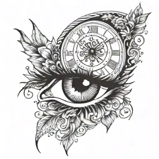 Girl Eye Time Clock