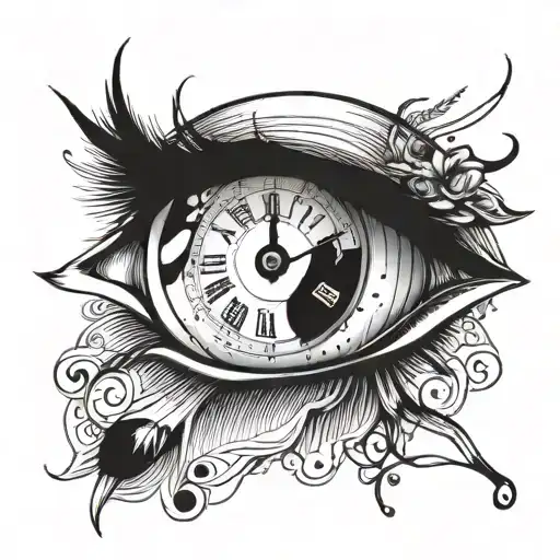 Girl Eye Time Clock