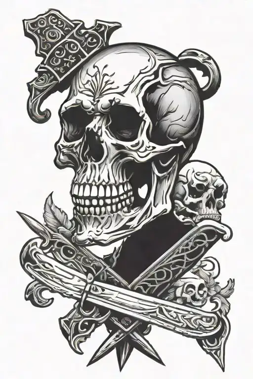 Skull And Knife