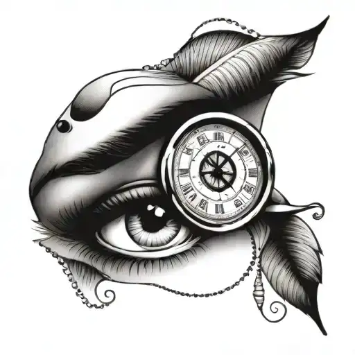 Girl Eye Time Clock