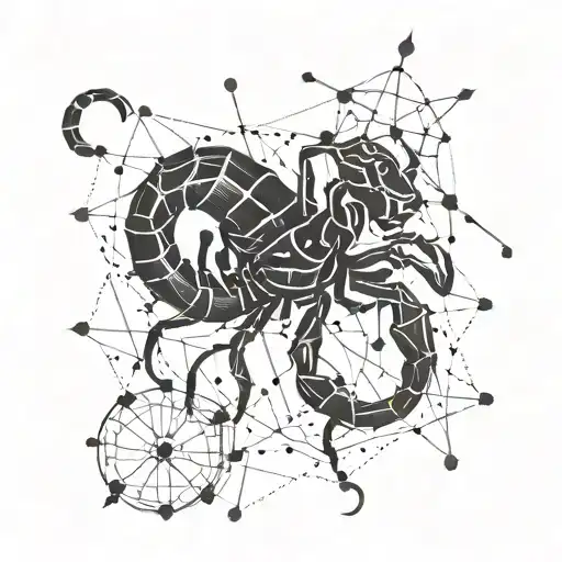 Scorpio With Constellation