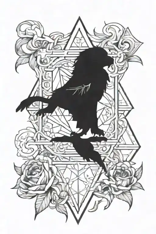 Lion And Raven Must Include Inverted Triangle