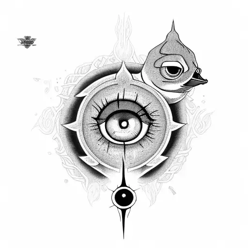 Evils Psyduck With Evil Nazar Eye