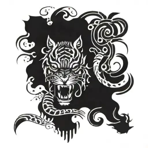 Biomechanical Polynesian Tiger