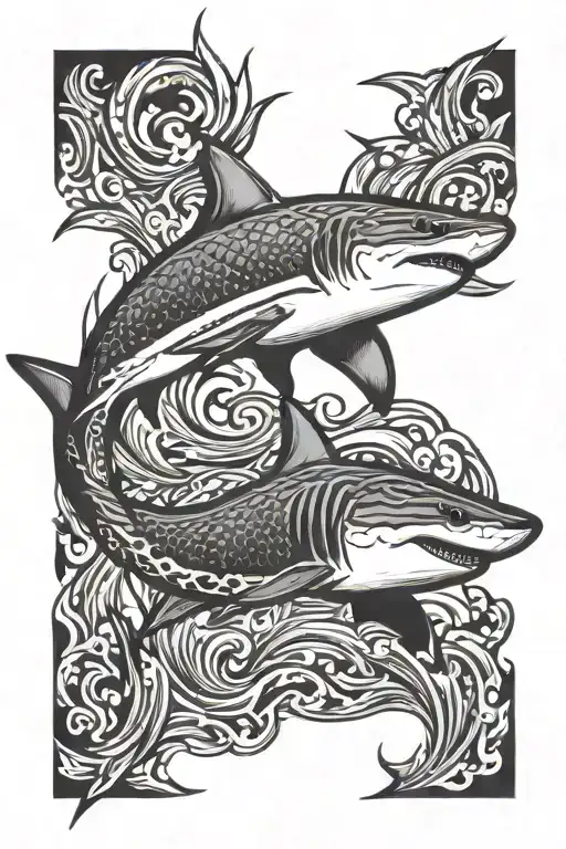 Shark Swimming In A Box