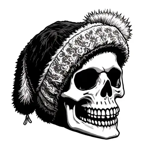 Skull With Ushanka Smiling Malicious Psychotic