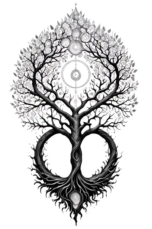 Infinity And Tree Of Life And Time And Balance