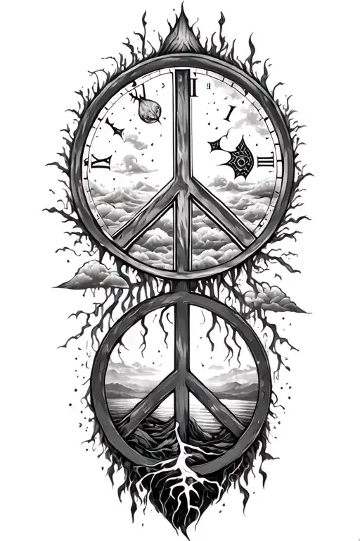 Peace And Lightining Storm And Time And Nature