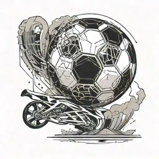 Soccer Ball Transforming Into A Stadium