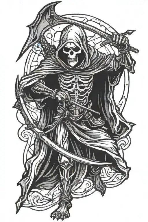 Grim Reaper With Archery Bow