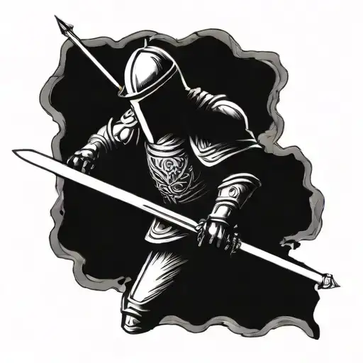 Knight Holding A Sword