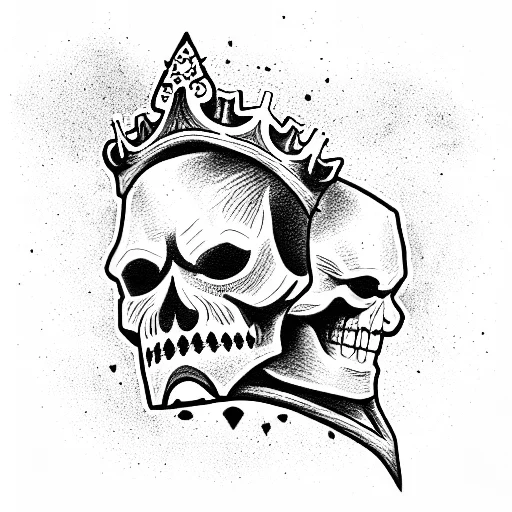 King And Queen Skull