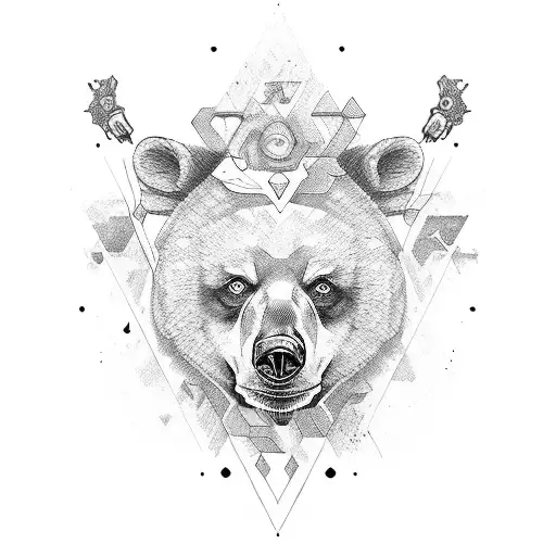 Girl Beautiful Eye Dressed With A Bear Skin