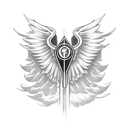 Front-angle View Of A Ducati Mototrcycle With Falcon Angel Wings