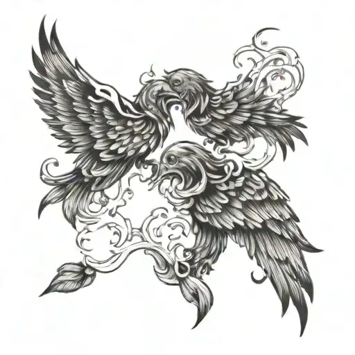 Brothers With A Fire Flame Like Wings