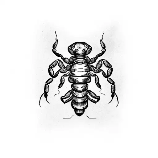 Scorpion With Letters H I N A