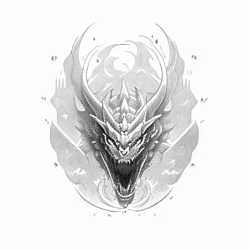 Dragon And Pain Text Dragon's Head