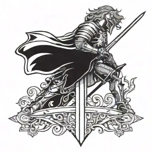 Knight Holding A Sword