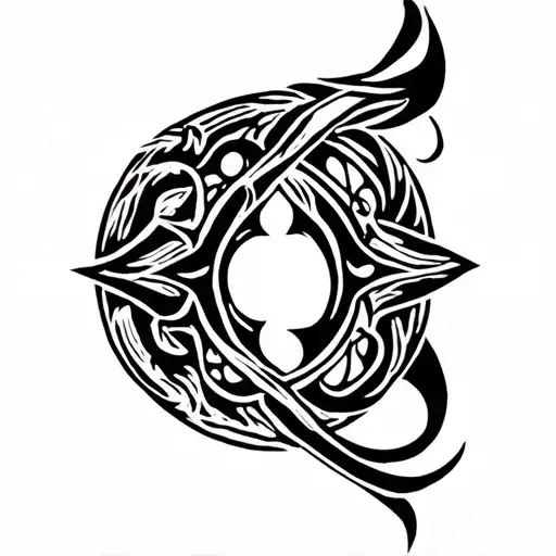 Symbol Aquarius Tribal