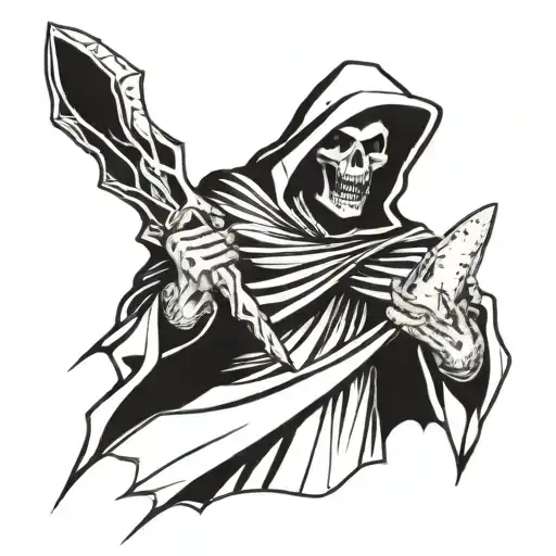The Reaper Screaming While Holding A Baguette