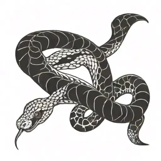 Snake Biting In His Tail