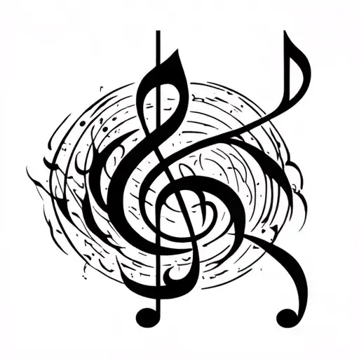 Music Key Signature Symbol Made Entirely