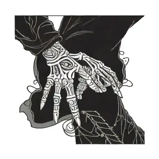 Dancing Him And Her Skeleton Hand Holding