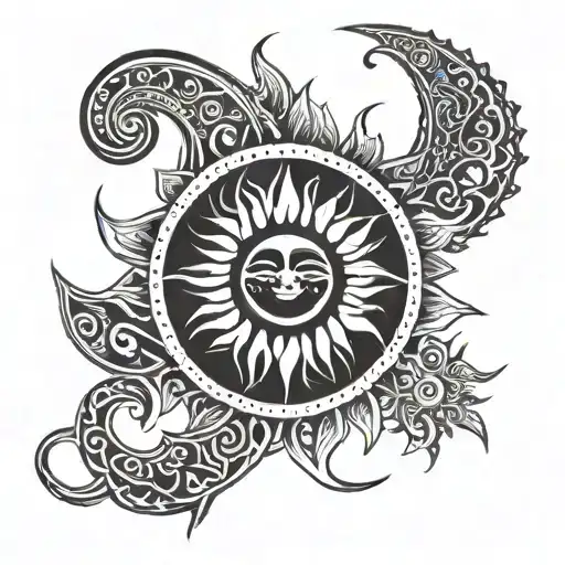 Tribal Sun And Moon