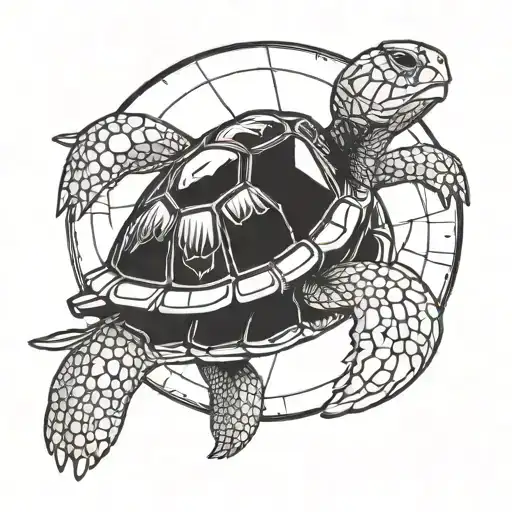 A Mechanical Turtle Playing Basketball