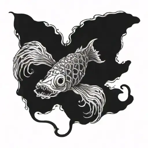 Mysterious Deep-sea Creature Emerging From Dark Waters