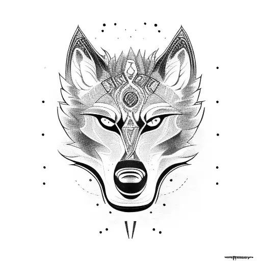 A Tribal-inspired Motorcycle With Wolf Motifs