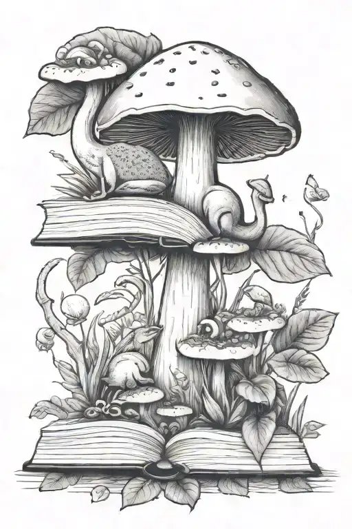 Toadstool Book Leafy Plant Flamingo Sloth