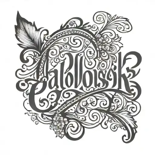 The Word Jablonski In Cursive Font Spelling And Simple