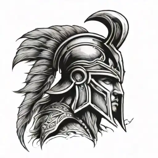 Spartan Warrior With Smokey Eyes