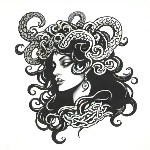 Goddess Medusa Blindfolded